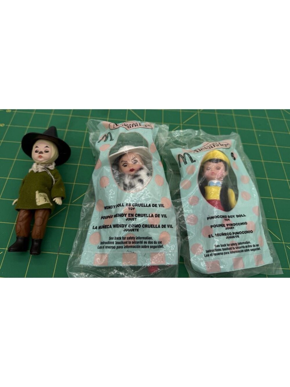 2004 Vintage Madame Alexander Wendy As Cruella Scarecrow Pinocchio McDonald’s